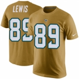 NFL Men's Nike Jacksonville Jaguars #89 Marcedes Lewis Gold Rush Pride Name & Number T-Shirt