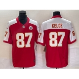 Men's Nike Kansas City Chiefs #87 Travis Kelce Red 2023 FUSE 1987 Legacy Vapor Stitched Jersey
