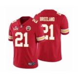 Men's  Kansas City Chiefs #21 Bashaud Breeland Red 2021 Super Bowl LV Jersey