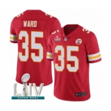 Men's Kansas City Chiefs #35 Charvarius Ward Red Team Color Vapor Untouchable Limited Player Super Bowl LIV Bound Football Jersey