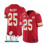 Men's Kansas City Chiefs #25 LeSean McCoy Red Team Color Vapor Untouchable Limited Player Super Bowl LIV Bound Football Jersey