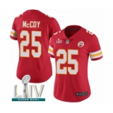 Women's Kansas City Chiefs #25 LeSean McCoy Red Team Color Vapor Untouchable Limited Player Super Bowl LIV Bound Football Jersey