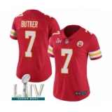 Women's Kansas City Chiefs #7 Harrison Butker Red Team Color Vapor Untouchable Limited Player Super Bowl LIV Bound Football Jersey