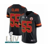 Youth Kansas City Chiefs #55 Frank Clark Limited Black Rush Vapor Untouchable Super Bowl LIV Bound Football Jersey