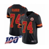 Youth Kansas City Chiefs #74 Martinas Rankin Limited Black Rush Vapor Untouchable 100th Season Football Jersey