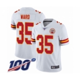 Youth Kansas City Chiefs #35 Charvarius Ward White Vapor Untouchable Limited Player 100th Season Football Jersey