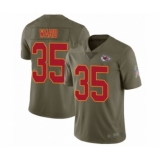 Youth Kansas City Chiefs #35 Charvarius Ward Limited Olive 2017 Salute to Service Football Jersey