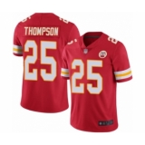 Men's Kansas City Chiefs #25 Darwin Thompson Red Team Color Vapor Untouchable Limited Player Football Jersey