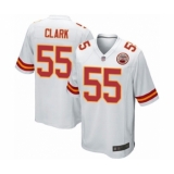 Men's Kansas City Chiefs #55 Frank Clark Game White Football Jersey