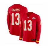 Youth Kansas City Chiefs #13 Sammie Coates Limited Red Therma Long Sleeve Football Jersey