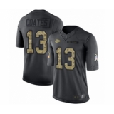 Youth Kansas City Chiefs #13 Sammie Coates Limited Black 2016 Salute to Service Football Jersey