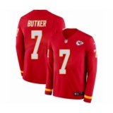 Men's Nike Kansas City Chiefs #7 Harrison Butker Limited Red Therma Long Sleeve NFL Jersey