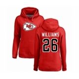 NFL Women's Nike Kansas City Chiefs #26 Damien Williams Red Name & Number Logo Pullover Hoodie
