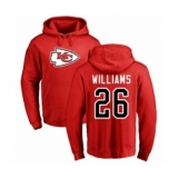 NFL Nike Kansas City Chiefs #26 Damien Williams Red Name & Number Logo Pullover Hoodie