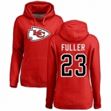 NFL Women's Nike Kansas City Chiefs #23 Kendall Fuller Red Name & Number Logo Pullover Hoodie