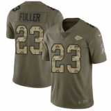 Men's Nike Kansas City Chiefs #23 Kendall Fuller Limited Olive/Camo 2017 Salute to Service NFL Jersey