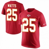 NFL Men's Nike Kansas City Chiefs #25 Armani Watts Red Rush Pride Name & Number T-Shirt