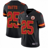 Youth Nike Kansas City Chiefs #25 Armani Watts Limited Black Rush Vapor Untouchable NFL Jersey