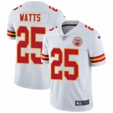 Youth Nike Kansas City Chiefs #25 Armani Watts White Vapor Untouchable Limited Player NFL Jersey