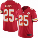 Men's Nike Kansas City Chiefs #25 Armani Watts Red Team Color Vapor Untouchable Limited Player NFL Jersey