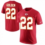 NFL Men's Nike Kansas City Chiefs #22 Robert Golden Red Rush Pride Name & Number T-Shirt