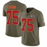 Men's Nike Kansas City Chiefs #75 Cameron Erving Limited Olive 2017 Salute to Service NFL Jersey