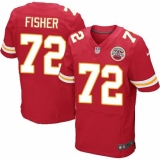 Men's Nike Kansas City Chiefs #72 Eric Fisher Red Team Color Vapor Untouchable Elite Player NFL Jersey