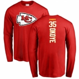 NFL Nike Kansas City Chiefs #35 Christian Okoye Red Backer Long Sleeve T-Shirt