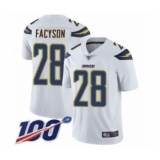 Youth Los Angeles Chargers #28 Brandon Facyson White Vapor Untouchable Limited Player 100th Season Football Jersey
