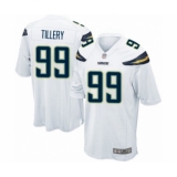 Men's Los Angeles Chargers #99 Jerry Tillery Game White Football Jersey