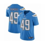 Men's Los Angeles Chargers #49 Drue Tranquill Electric Blue Alternate Vapor Untouchable Limited Player Football Jersey