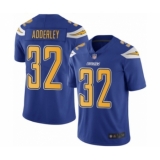 Men's Los Angeles Chargers #32 Nasir Adderley Limited Electric Blue Rush Vapor Untouchable Football Jersey