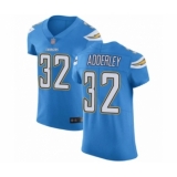 Men's Los Angeles Chargers #32 Nasir Adderley Electric Blue Alternate Vapor Untouchable Elite Player Football Jersey