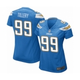 Women's Los Angeles Chargers #99 Jerry Tillery Game Electric Blue Alternate Football Jersey
