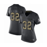 Women's Los Angeles Chargers #32 Nasir Adderley Limited Black 2016 Salute to Service Football Jersey
