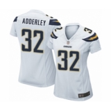 Women's Los Angeles Chargers #32 Nasir Adderley Game White Football Jersey