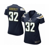 Women's Los Angeles Chargers #32 Nasir Adderley Game Navy Blue Team Color Football Jersey