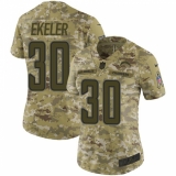 Women's Nike Los Angeles Chargers #30 Austin Ekeler Limited Camo 2018 Salute to Service NFL Jersey