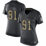 Women's Nike Los Angeles Chargers #91 Justin Jones Limited Black 2016 Salute to Service NFL Jersey