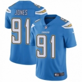 Men's Nike Los Angeles Chargers #91 Justin Jones Electric Blue Alternate Vapor Untouchable Limited Player NFL Jersey