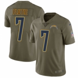 Youth Nike Los Angeles Chargers #7 Doug Flutie Limited Olive 2017 Salute to Service NFL Jersey