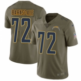 Men's Nike Los Angeles Chargers #72 Joe Barksdale Limited Olive 2017 Salute to Service NFL Jersey