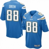 Men's Nike Los Angeles Chargers #88 Virgil Green Game Electric Blue Alternate NFL Jersey