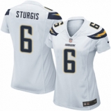 Women's Nike Los Angeles Chargers #6 Caleb Sturgis Game White NFL Jersey