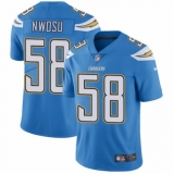 Men's Nike Los Angeles Chargers #58 Uchenna Nwosu Electric Blue Alternate Vapor Untouchable Limited Player NFL Jersey