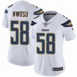 Women's Nike Los Angeles Chargers #58 Uchenna Nwosu White Vapor Untouchable Limited Player NFL Jersey