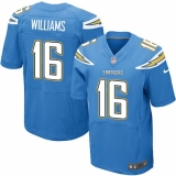 Men's Nike Los Angeles Chargers #16 Tyrell Williams Elite Electric Blue Alternate NFL Jersey