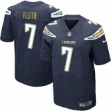 Men's Nike Los Angeles Chargers #7 Doug Flutie Elite Navy Blue Team Color NFL Jersey