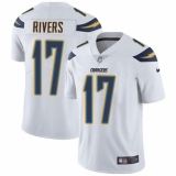 Men's Nike Los Angeles Chargers #17 Philip Rivers White Vapor Untouchable Limited Player NFL Jersey