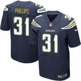 Men's Nike Los Angeles Chargers #31 Adrian Phillips Elite Navy Blue Team Color NFL Jersey